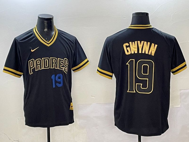 Men San Diego Padres #19 Gwynn Black Gold Game 2025 Nike MLB Jersey style 3255->san diego padres->MLB Jersey